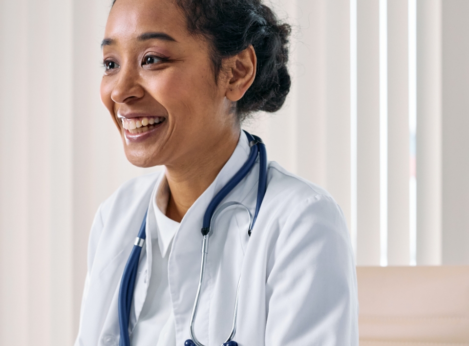 Smiling Doctor Woman with Stethoscope | Interventional Radiology Procedures | Capital Radiology